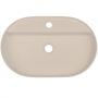 Umywalka 55x35 cm owalna nablatowa brąz/beż CQS5U6B Deante Silia zdj.3