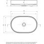 Umywalka 55x35 cm owalna nablatowa czarna CQSNU6S Deante Silia zdj.2