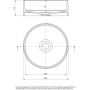 Umywalka 36x36 cm okrągła nablatowa szary/kamień CQSSU4S Deante Silia zdj.2