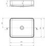 Umywalka 50x40 cm prostokątna nablatowa biała CQTAU5S Deante Temisto zdj.2