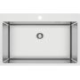 Zlewozmywak stalowy z syfonem 76x50.5 cm stal ZPO010C Deante Olfato zdj.5