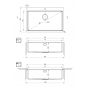 Zlewozmywak stalowy z syfonem 76x50.5 cm stal ZPO010C Deante Olfato zdj.3