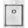 Zlewozmywak stalowy z syfonem 50.5x39 cm stal ZPO010E Deante Olfato zdj.1