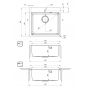Zlewozmywak stalowy z syfonem 55x50.5 cm ZPOR10B Deante Olfato zdj.2