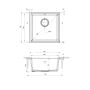 Zlewozmywak granitowy 44x44 cm beżowy ZQA510A Deante Corda zdj.2