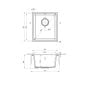 Zlewozmywak granitowy 44x38 cm beżowy ZQA510B Deante Corda zdj.2