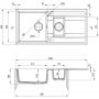 Zlewozmywak granitowy 100x50 cm czarny ZQEN513 Deante Eridan zdj.2