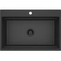 Zlewozmywak granitowy 76x52 cm szary/grafitowy/onyx ZRMG10B Deante Magnetic zdj.1