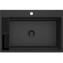 Zlewozmywak granitowy 76x52 cm szary/grafitowy/onyx ZRMG10B Deante Magnetic zdj.4