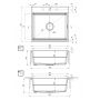 Zlewozmywak granitowy 56x52 cm czarny ZRMN10A Deante Magnetic zdj.2