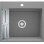 Zlewozmywak granitowy 60x56 cm szary/grafitowy/onyx ZRMS10A Deante Magnetic zdj.3
