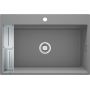 Zlewozmywak granitowy 76x52 cm szary/grafitowy/onyx ZRMS10B Deante Magnetic zdj.4