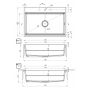 Zlewozmywak granitowy 76x52 cm szary/grafitowy/onyx ZRMS10B Deante Magnetic zdj.2