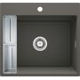 Zlewozmywak granitowy 56x52 cm szary/grafitowy/onyx ZRMT10A Deante Magnetic zdj.3