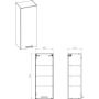 Szafka 40x31.6x100 cm boczna wisząca antracyt 1110105 Elita Stylo zdj.2