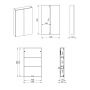 Szafka 50x12.6x80 cm boczna wisząca antracyt RE140500066010 Elita For All zdj.2