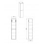Szafka 40x35.2x180 cm boczna wisząca dąb RE030400167050 Elita For All zdj.2