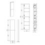 Szafka 40x12.6x180 cm boczna wisząca antracyt RE030400066010 Elita For All zdj.2