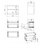 Szafka 80x44.9x63.5 cm podumywalkowa wisząca niebieska RE080801027030 Elita Look zdj.2