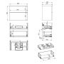 Szafka 80x44.9x63.5 cm podumywalkowa wisząca beżowa RE010801027020 Elita Look zdj.2