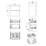 Szafka 60x44.9x63.5 cm podumywalkowa wisząca orzech RE010601027060 Elita Look zdj.2