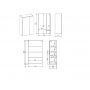 Szafka 59.6x31.6x100 cm boczna wisząca orzech RE140600067060 Elita For All zdj.2