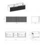 Szafka 120x45.3x31.8 cm podumywalkowa wisząca czarna RE081204047160 Elita Soho Slim zdj.2