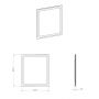 Lustro 60x80 cm prostokątne z oświetleniem RE069509000010 Elita Mia zdj.2