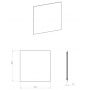 Lustro 80x80 cm kwadratowe z oświetleniem z matą grzewczą RE069528000010 Elita Square zdj.2