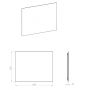 Lustro 100x80 cm prostokątne z oświetleniem z matą grzewczą RE069529000010 Elita Square zdj.2