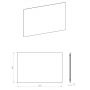 Lustro 120x80 cm prostokątne z oświetleniem z matą grzewczą RE069530000010 Elita Square zdj.2