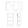 Szafka 40x21.6x80 cm boczna wisząca zielona RE140400077010 Elita For All zdj.2