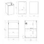 Szafka 40x44.9x63.5 cm boczna wisząca czarna RE080400027160 Elita Look zdj.2
