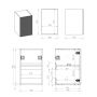 Szafka 40x45.3x63.5 cm boczna wisząca czarna RE080400047160 Elita Soho zdj.2