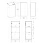 Szafka 40x31.6x80 cm boczna wisząca orzech RE140400087060 Elita For All zdj.2