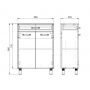 Szafka 58.6x29.6x84.1 cm boczna stojąca biała RE169199008060 Elita Sunn zdj.2
