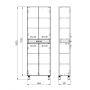 Szafka 58.4x29.1x182 cm boczna stojąca biała RE169202008060 Elita Sunn zdj.2