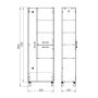 Szafka 60x34.1x182 cm boczna stojąca biała RE169203008060 Elita Sunn zdj.2