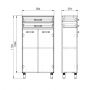 Szafka 58.6x29.6x114.6 cm boczna stojąca biała RE169204008060 Elita Sunn zdj.2