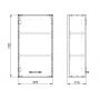 Szafka 39.9x21.6x72 cm boczna wisząca biała RE169206008060 Elita Sunn zdj.2