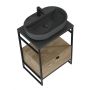 Umywalka 62x41.2 cm owalna nablatowa antracyt RE040620016010 Elita Babette zdj.4