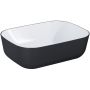 Umywalka 45.5x32.5 cm prostokątna nablatowa biała-czarna RE040460896110 Elita Reni zdj.10