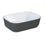 Umywalka 45.5x32.5 cm prostokątna nablatowa biała-antracyt RE040460896130 Elita Reni zdj.1