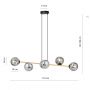 Lampa wisząca 6x10 W czarna 12376 Emibig Gravity zdj.8