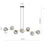 Lampa wisząca powyżej 6x10 W czarna 12378 Emibig Gravity zdj.8
