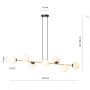 Lampa wisząca x10 W czarna-złota 12418 Emibig Gravity zdj.9