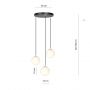 Lampa wisząca 3x W czarna-złota 12433 Emibig Royal zdj.2