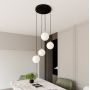 Lampa wisząca 4x W czarna-złota 12434 Emibig Royal zdj.5