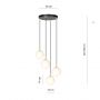Lampa wisząca 4x W czarna-złota 12434 Emibig Royal zdj.2