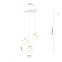 Lampa wisząca 3x10 W biała-złota 12443 Emibig Royal zdj.2